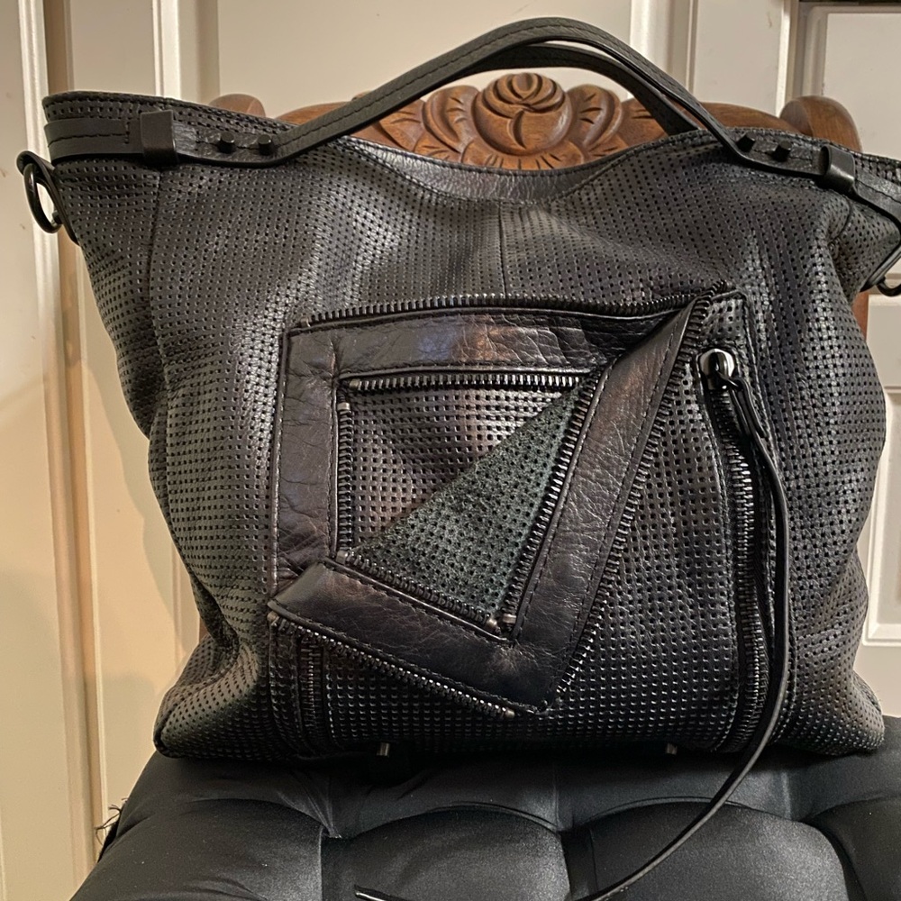 she+lo Womens black leather bag slightly used ,